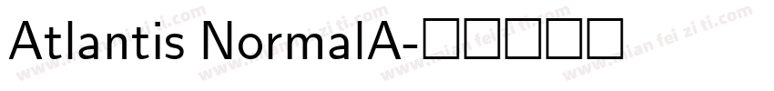 Atlantis NormalA字体转换